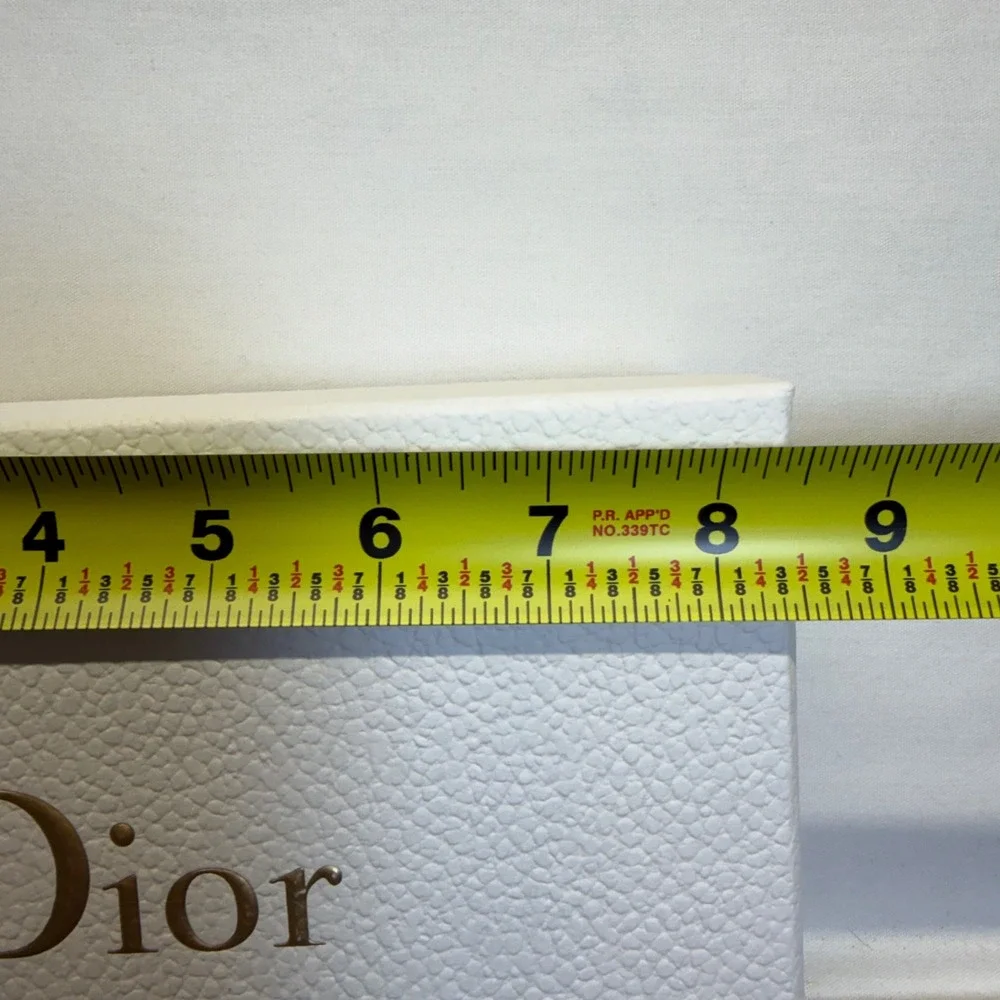 Dior Empty Gift Box Lot of 4 White Gold Black Logo Tissue Paper Luxury Packaging